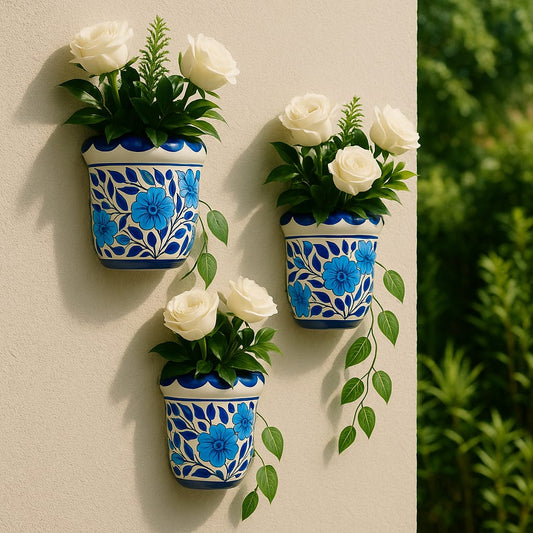 Stylish Wall Hanging Vases – Set of 3 | Premium Home Décor