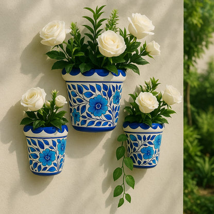 Stylish Wall Hanging Vases – Set of 3 | Premium Home Décor