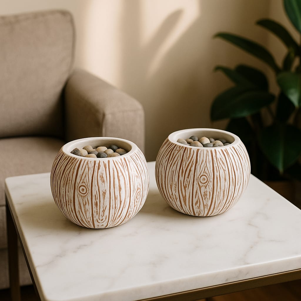 Raised Design pots -Set of 2 | Premium Home Décor